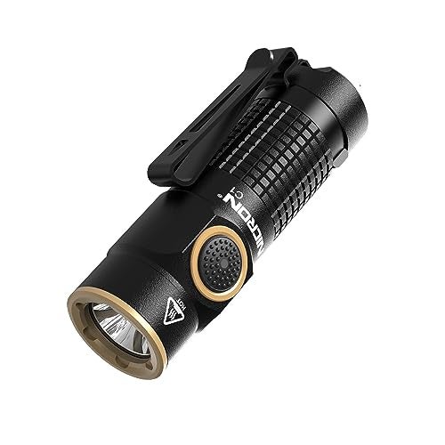 NICRON 1200 Lumens EDC Flashlight with Magnet, Rechargeable Pocket Light Compact High Lumens Handheld Light, C1 Mini Flashlight 7 Modes for Outdoor Camping, Hiking (Black) - Image 1