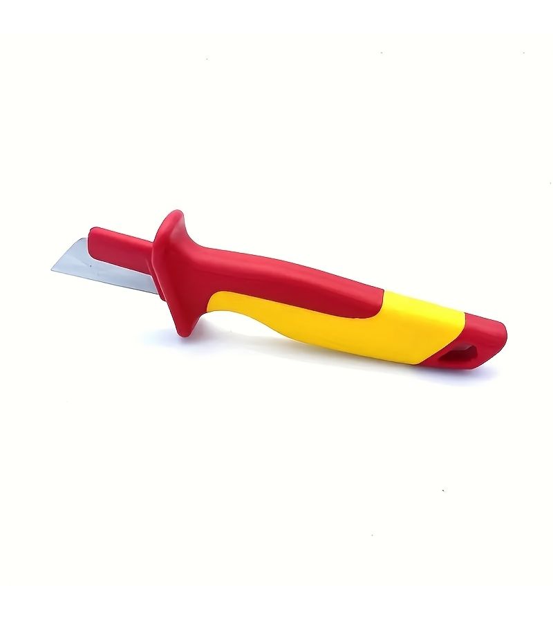 Insulated Electrician Knife Curved Blade Multi Purpose Wire Stripper Cable Cutter Hook Tool - Image 3