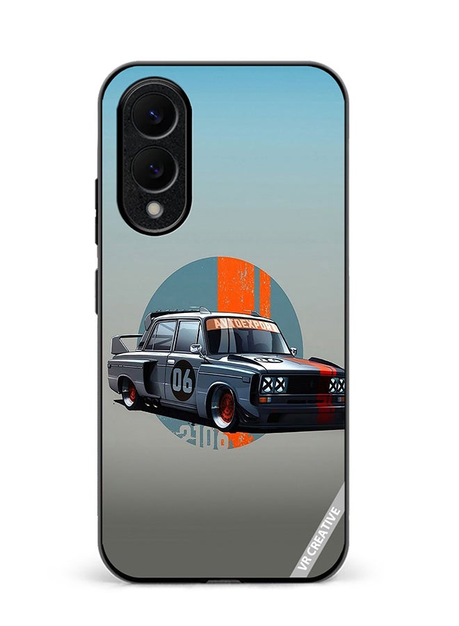 VR CREATIVE Protective Case Cover For Samsung Galaxy S25 Edge Racing Car Design Multicolour