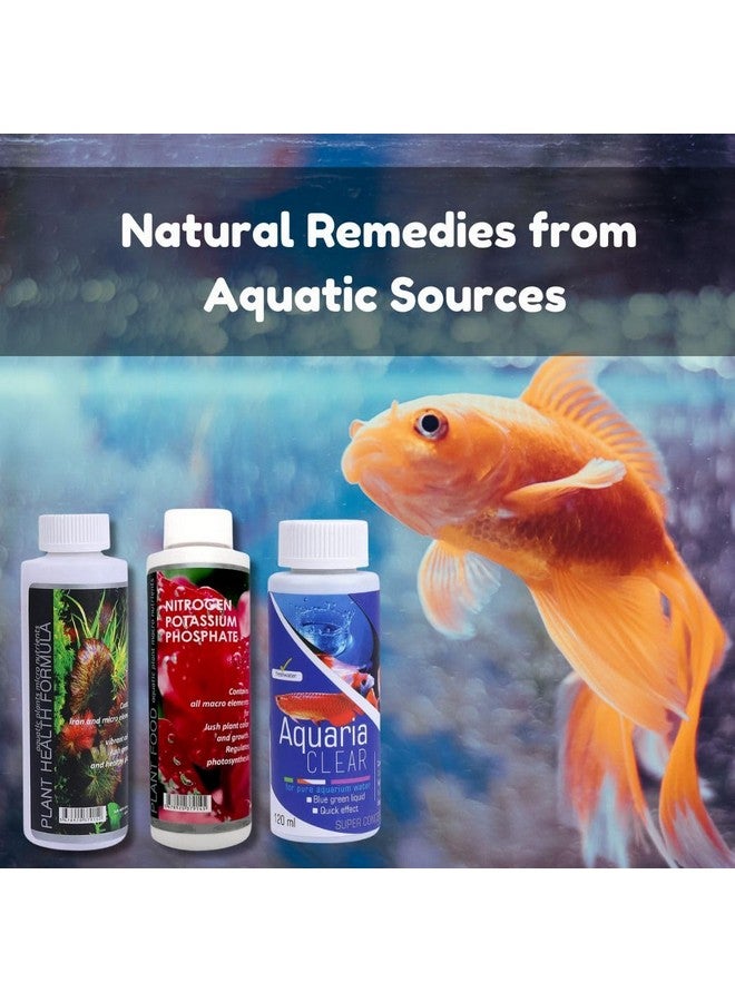 Generic Aquatic Remedies Plant Fertilizer Combo Of 3 - (Aquaria Clear 120Ml + Plant Food + Health Formula 220Ml Each), Aquarium Medicine | Suitable For Fresh & Salt Water With Free Key Ring  - Image 2