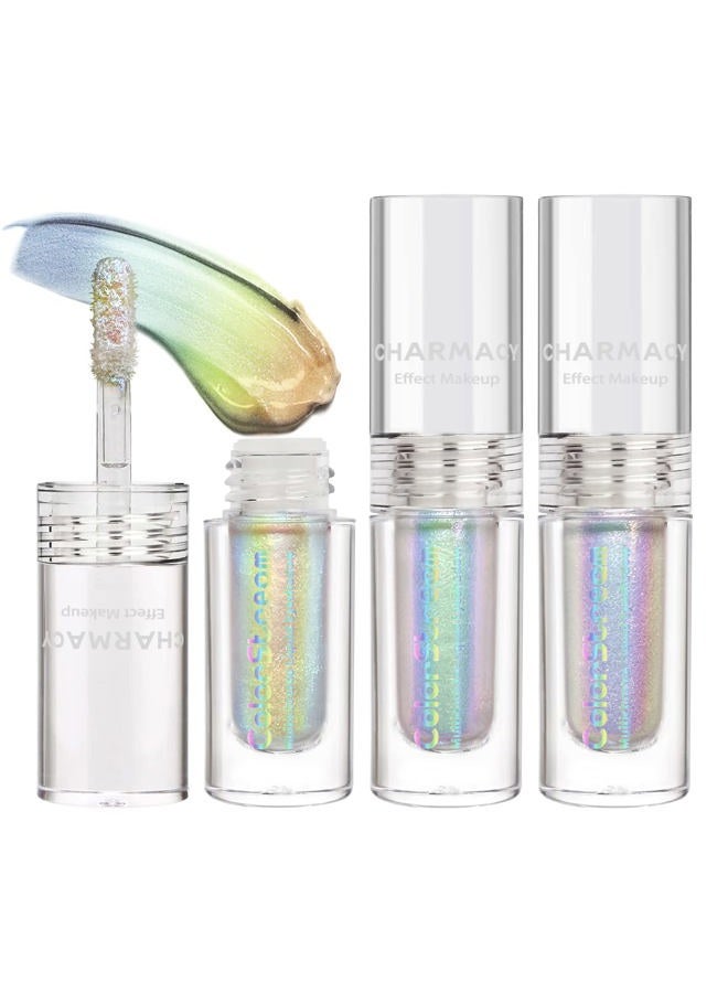 CHARMACY Liquid Duochrome Eyeshadow, Multi-Dimensional Eye Looks, Long Lasting Glitter Eye Shadow Sets Metallic Pigments, Quick Drying, Sparkling Shiny Eye Makeup for Beginners, 1.6g (#303) - Image 1