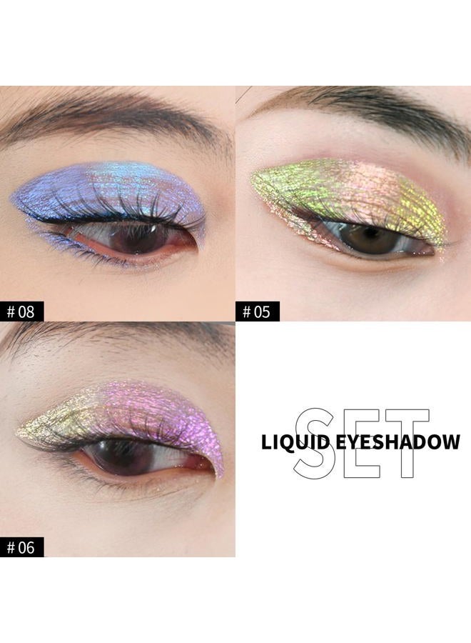 CHARMACY Liquid Duochrome Eyeshadow, Multi-Dimensional Eye Looks, Long Lasting Glitter Eye Shadow Sets Metallic Pigments, Quick Drying, Sparkling Shiny Eye Makeup for Beginners, 1.6g (#303) - Image 2