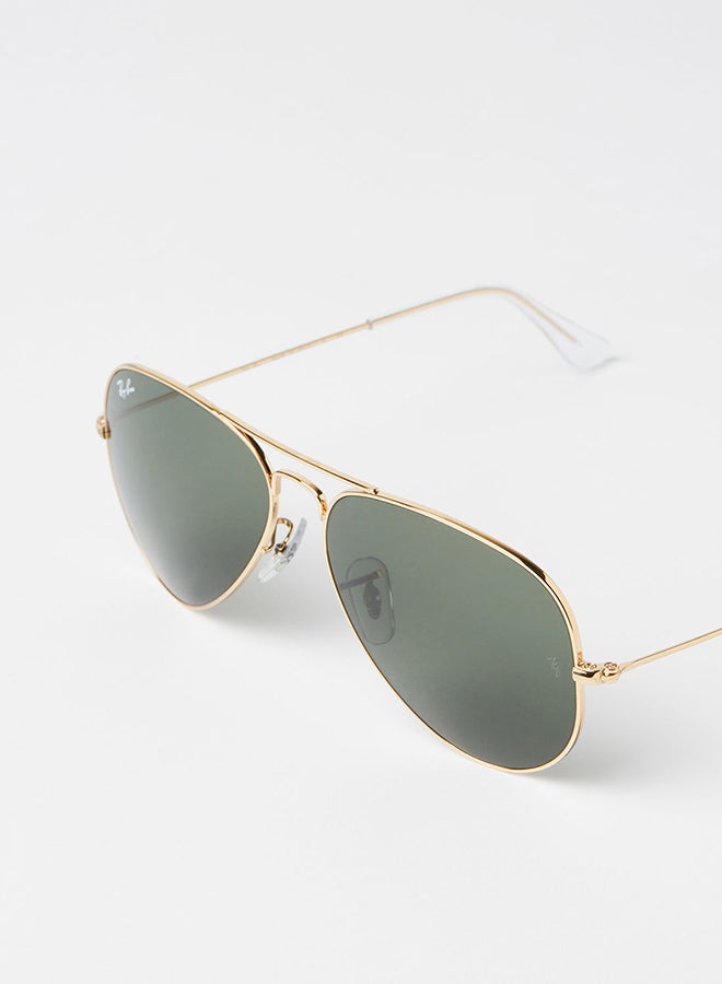 Ray-Ban Unisex Full Rim Aviator Sunglasses - 0RB3025 - Lens Size: 58 mm - Gold/Arista - Image 2
