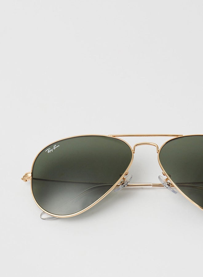Ray-Ban Unisex Full Rim Aviator Sunglasses - 0RB3025 - Lens Size: 58 mm - Gold/Arista - Image 5