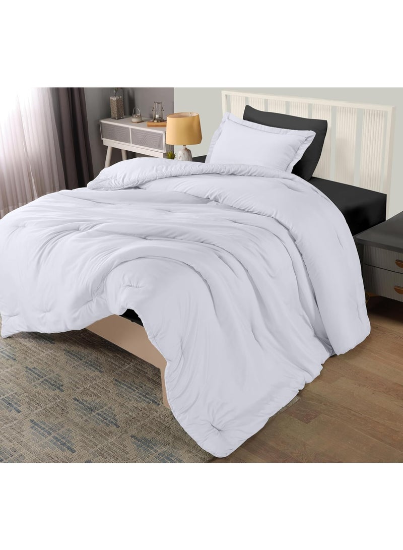 Utopia Bedding Twin/Twin XL Comforter Set Kids with 1 Pillow Sham - Bedding Comforter Sets - Down Alternative White Comforter - Soft and Comfortable - Machine Washable - Image 1