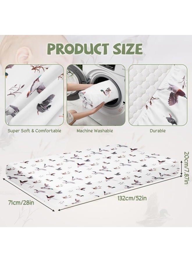 EUBUY 6PCS Mallard Duck Crib Sheets for Baby, Lightweight and Breathable Reusable Crib Toddler Bed Sheet for Standard Mattress Gift Set - Image 2