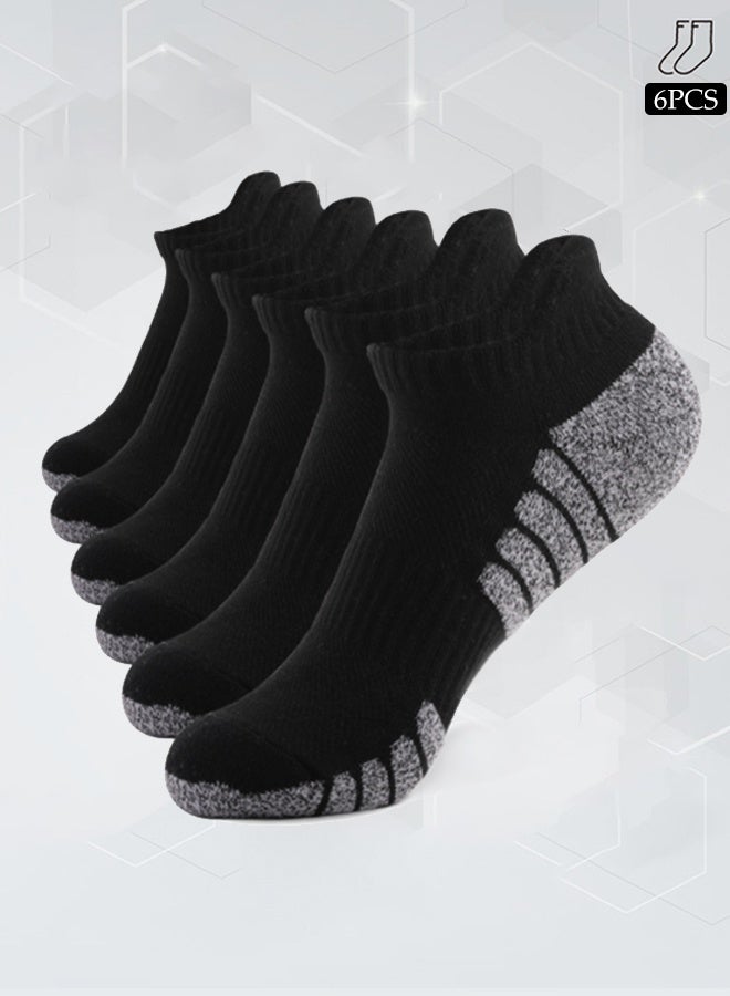 DUNISO 6 Pack Mens Ankle Socks Athletic Cushioned Breathable Low Cut Tab Cotton Socks With Arch Support - Image 1