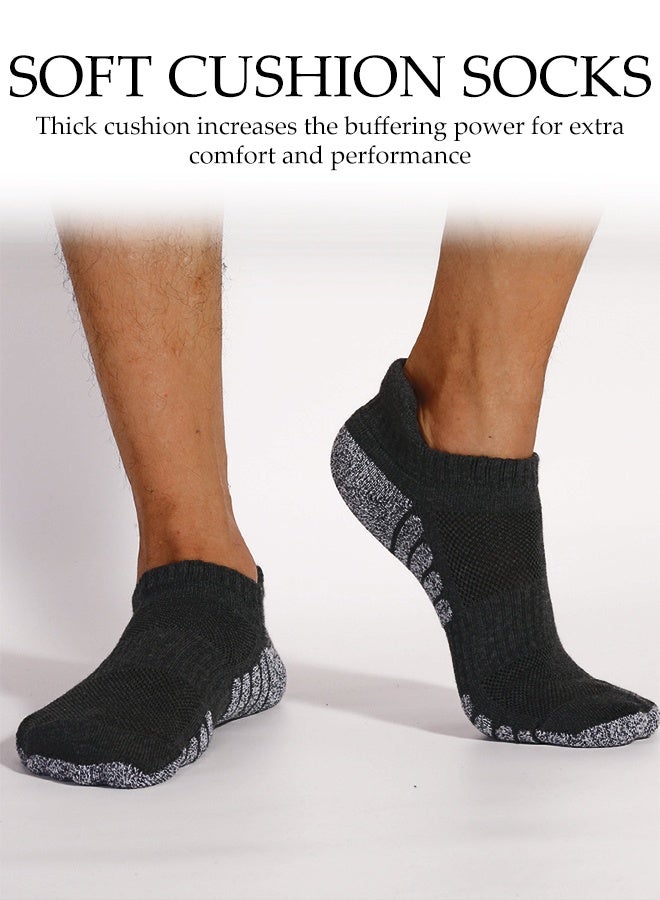 DUNISO 6 Pack Mens Ankle Socks Athletic Cushioned Breathable Low Cut Tab Cotton Socks With Arch Support - Image 5