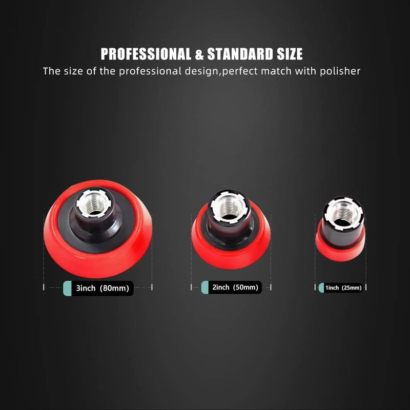 SPTA 29pcs Drill Buffing Pad Detail Polishing Pad Mix Size Kit with 5/8-11 Thread Backing pad & Adapters for Car Sanding, Polishing, Waxing (32Pcs Mini Detail Polishing Sets) - Image 4