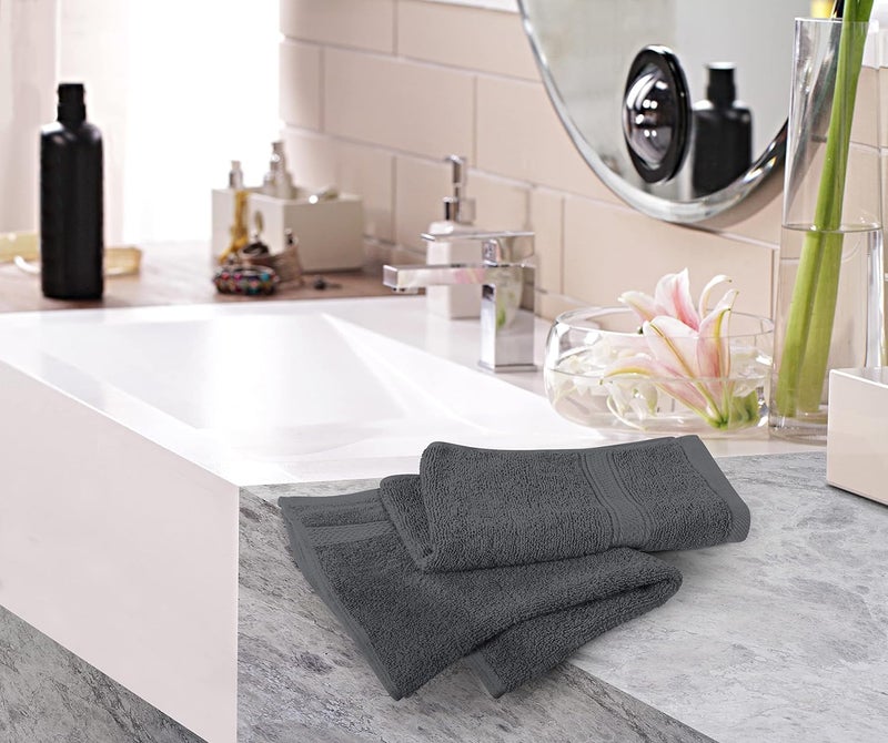Utopia Towels 6 Pack Premium Hand Towels Set, (16 x 28 inches) 100% Ring Spun Cotton, Ultra Soft and Highly Absorbent 600GSM Towels for Bathroom, Gym, Shower, Hotel, and Spa (Grey) - Image 5
