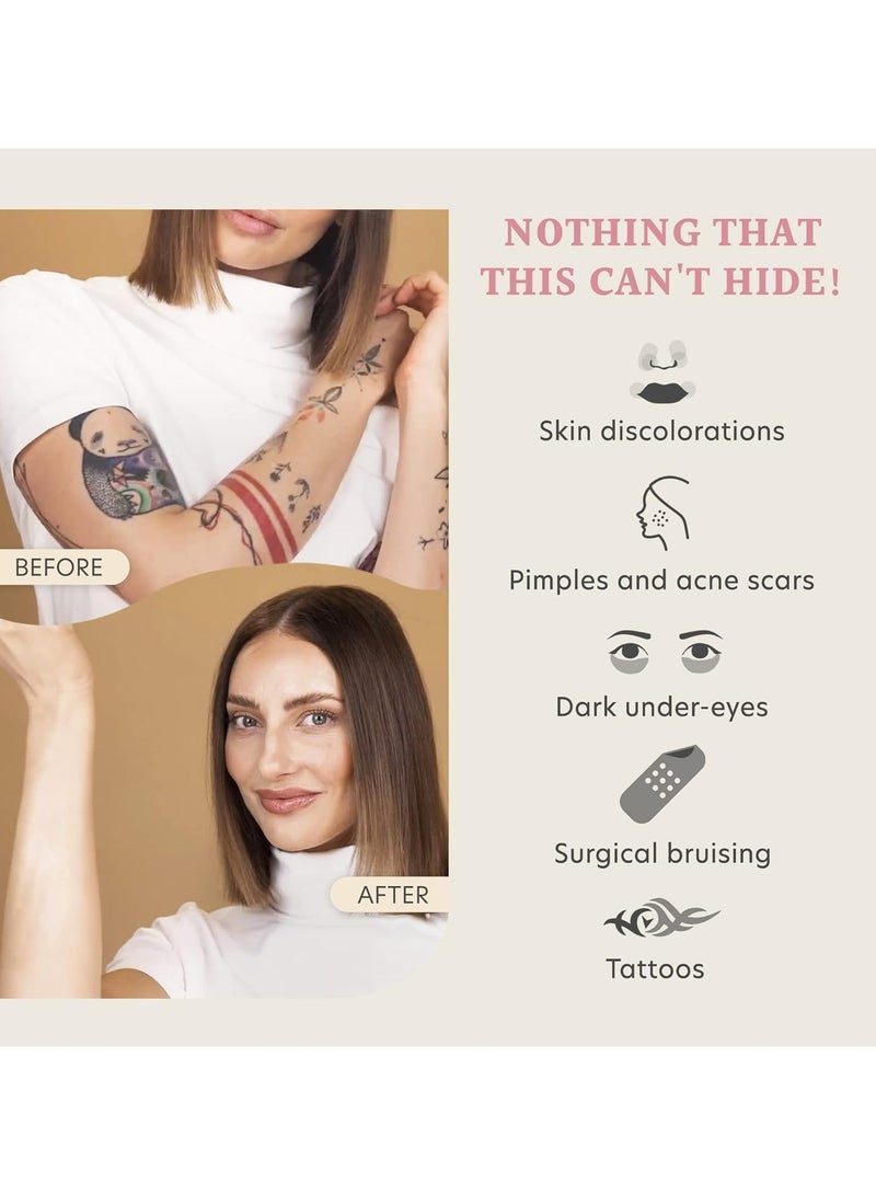 Dermacol Make Up Cover Full Coverage Foundation 30g Shade 218 Long Lasting Waterproof Makeup Cover Cream SPF30 Hypoallergenic & Light Weight Liquid | Tattoo, Acne, Spots, Under eye Skin Cover up - Image 4