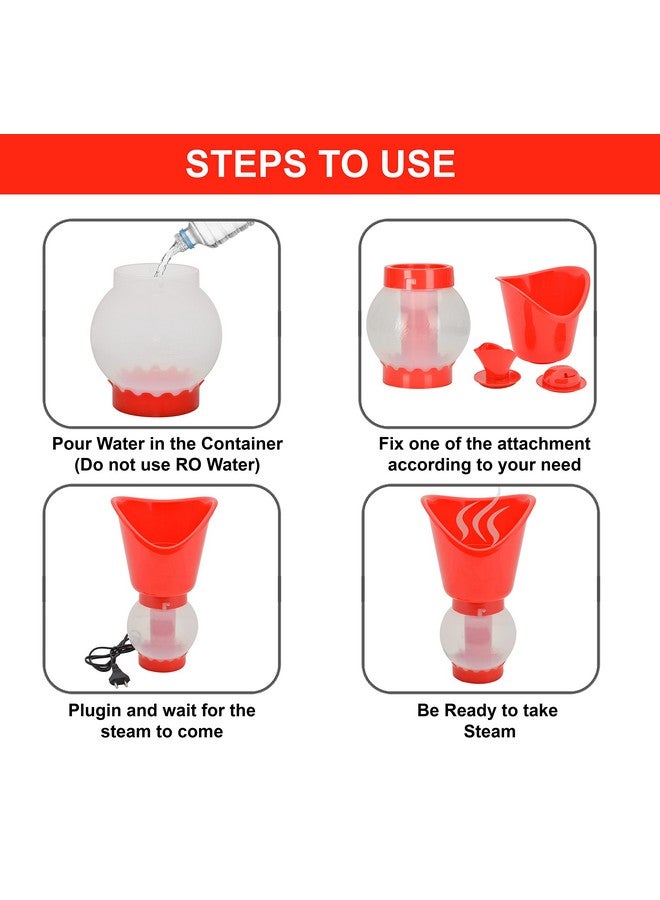 وندر جهاز بخار ساونا البخار لإزالة الرؤوس السوداء والبرد والسعال وتجديد شباب البشرة للحصول على بشرة شابة (جهاز استنشاق البخار 3 في 1) - Image 4