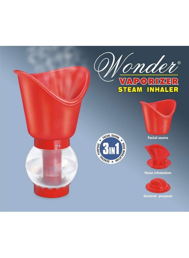 وندر جهاز بخار ساونا البخار لإزالة الرؤوس السوداء والبرد والسعال وتجديد شباب البشرة للحصول على بشرة شابة (جهاز استنشاق البخار 3 في 1) - Image 2