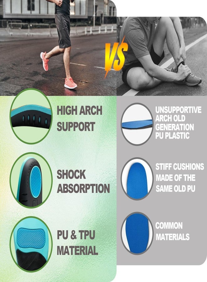 OrthoComfoot Plantar Fasciitis Shoe Insoles, High Arch Support Inserts Women, Orthotics Inserts for Men, 220+ lbs Heavy Duty, Pain Relief & Comfort, High Arch Support, Size 6 Men/8 Women - Image 5