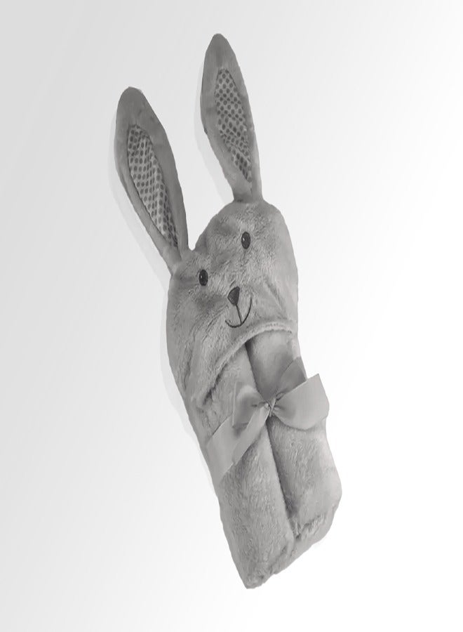 Mora spain Mora Baby Blanket - Pompon Rabbit Color :Grey. - Image 1