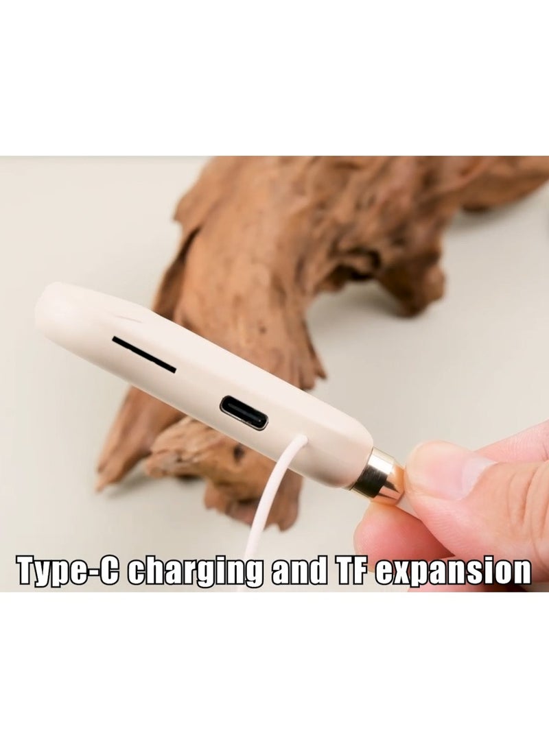 موديو سماعات رأس لاسلكية Modio MZ700 حول الرقبة تعمل لمدة 35 ساعة مع جودة صوت فائقة الجهير ودعم بطاقة TF والتحكم في الأزرار باللون الذهبي - Image 5