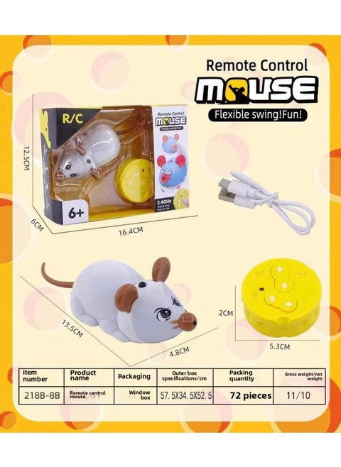Children's Funny Remote Control Snake Cobra Remote Control Mouse Electronic Pet Infrared Remote Control Simulation Electric Toy-color:218B-5B Gray Remote Control Mouse 138.9g Volume 180g-Specifications:Support Labeling And Qualification Reports