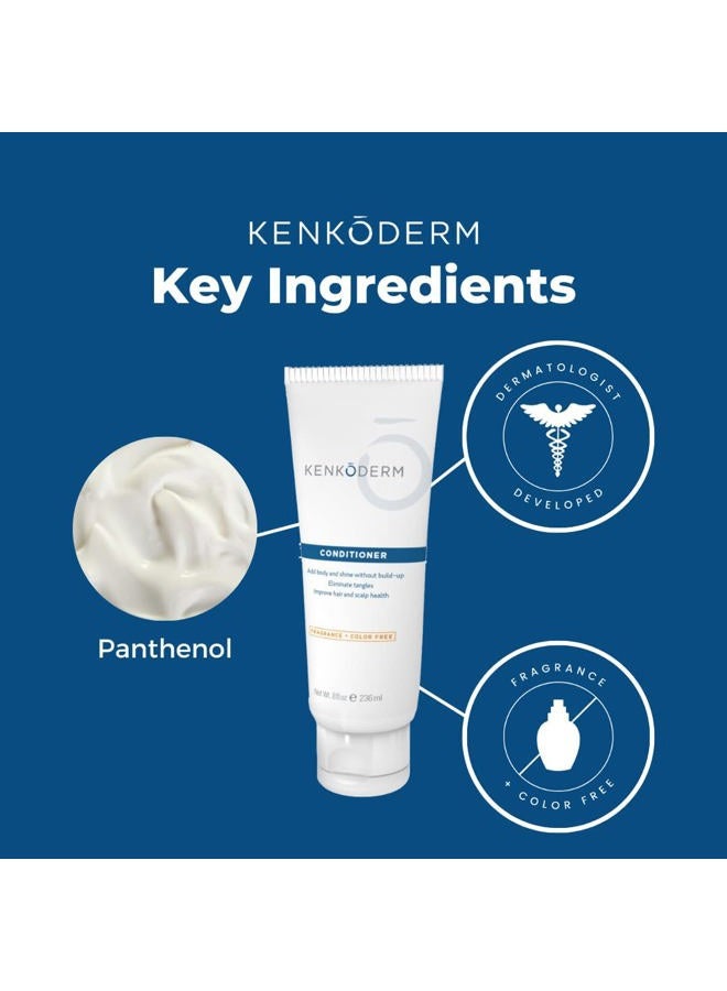 KENKODERM Conditioner for Sensitive Hair and Skin - 8 oz | 1 Tube | Dermatologist Developed | Fragrance + Color Free - Image 4