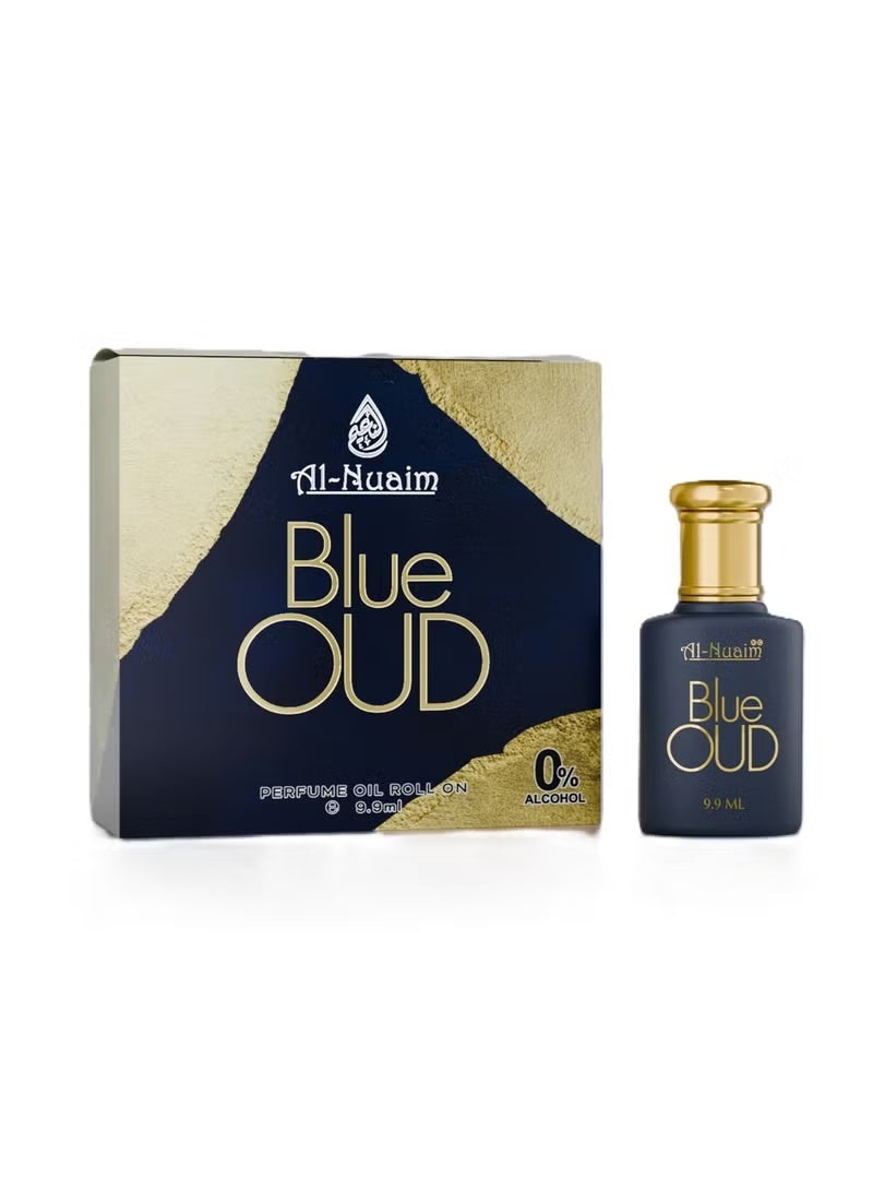 Al Nuaim Blue OUD Roll-On Attar 9.9ml | Woody Oriental Fragrance | Alcohol-Free Long-Lasting Oud Perfume for Men & Women - Image 1