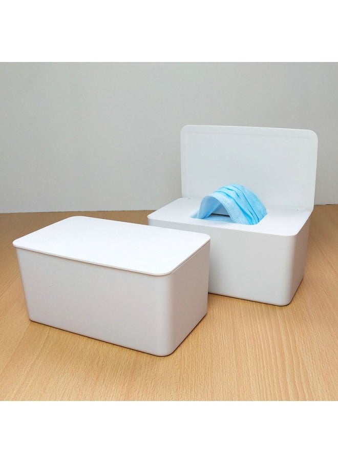 WAOKN - Paper Towel Box with Lid, Paper Drawer, Household Dustproof Tabletop Sealed Wet Towel Box,Rectangular Napkin Facial Tissues Holder Dispenser,Tissue Box Cover Decorative Container for Bathroom,Bedroom - Image 1