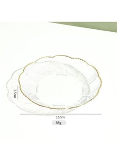 Beauenty 8 Pack Clear PET Plastic Plates Dessert Plates Snack Dishes With Rack 15.5*15.5*2.5cm Clear For Home Kitchen Office  - Image 3