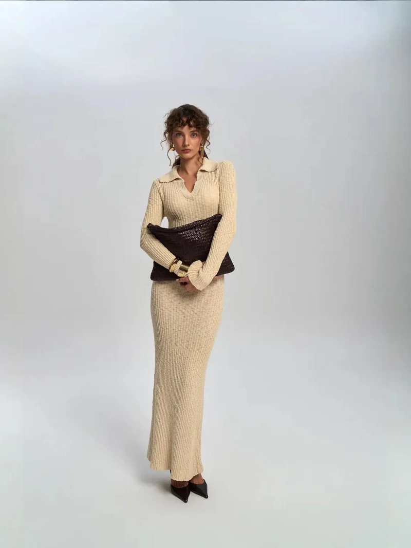 Mai Collection MAI STUDIOS Eloria Knitwear Maxi Dress