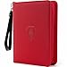 Fabmaker Premium 4 Pocket Zip Card Binder Trading Card Binder for 320 Cards Portable PU Card Collection Binder Collector Card Album Folder for Game Sports Cards Red - Image 3