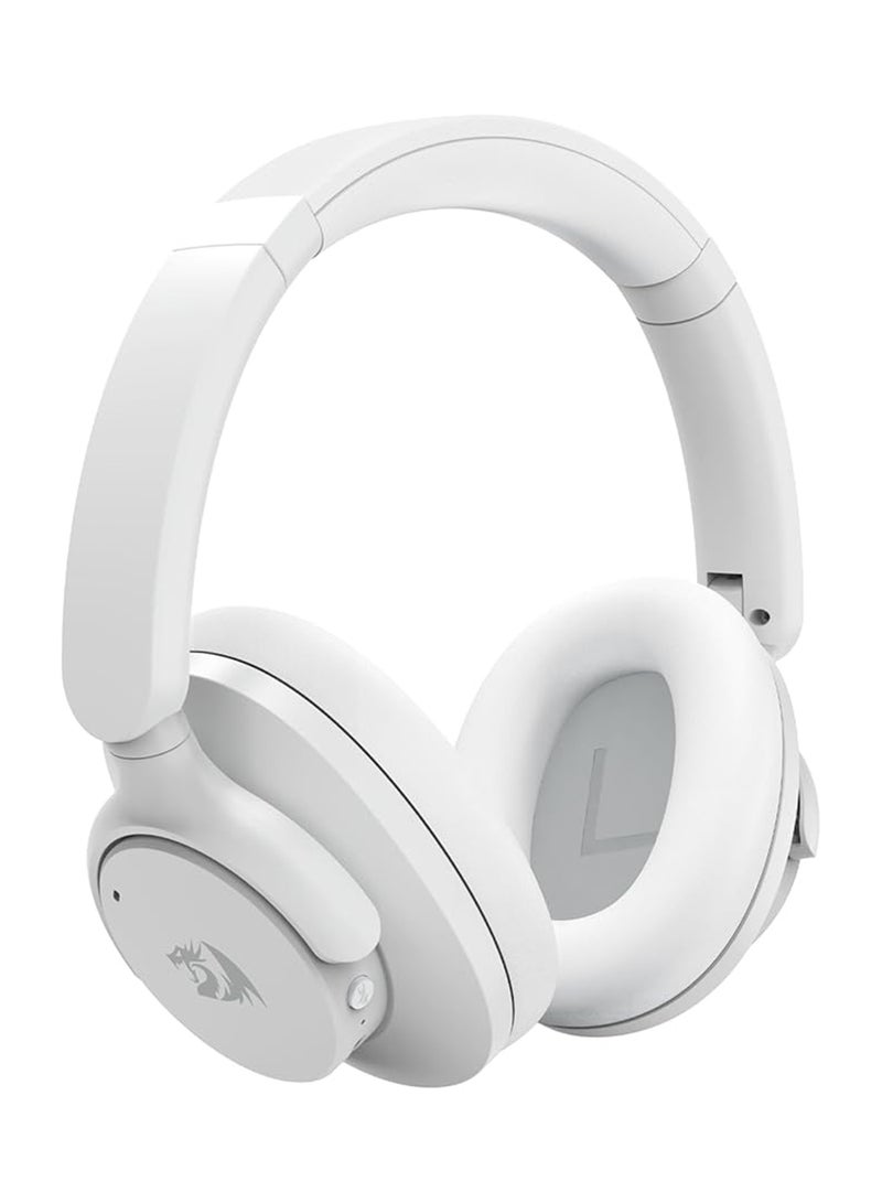 Redragon H610 Wireless Gaming Headset for PS5, PS4, PC, Mac, NS - BT 5.3 with ANC Noise Cancellation, 50H Battery, Lightweight, Over-Ear Headphones with Built-in Mic, White - Image 1