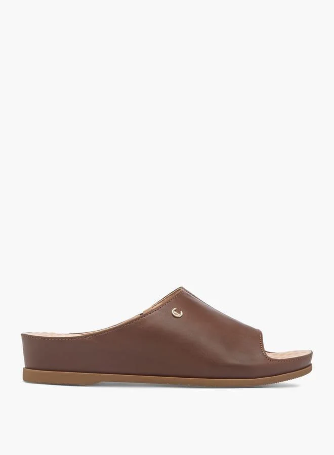 Le Confort Women's Solid Peep Toe Slip-On Sandals