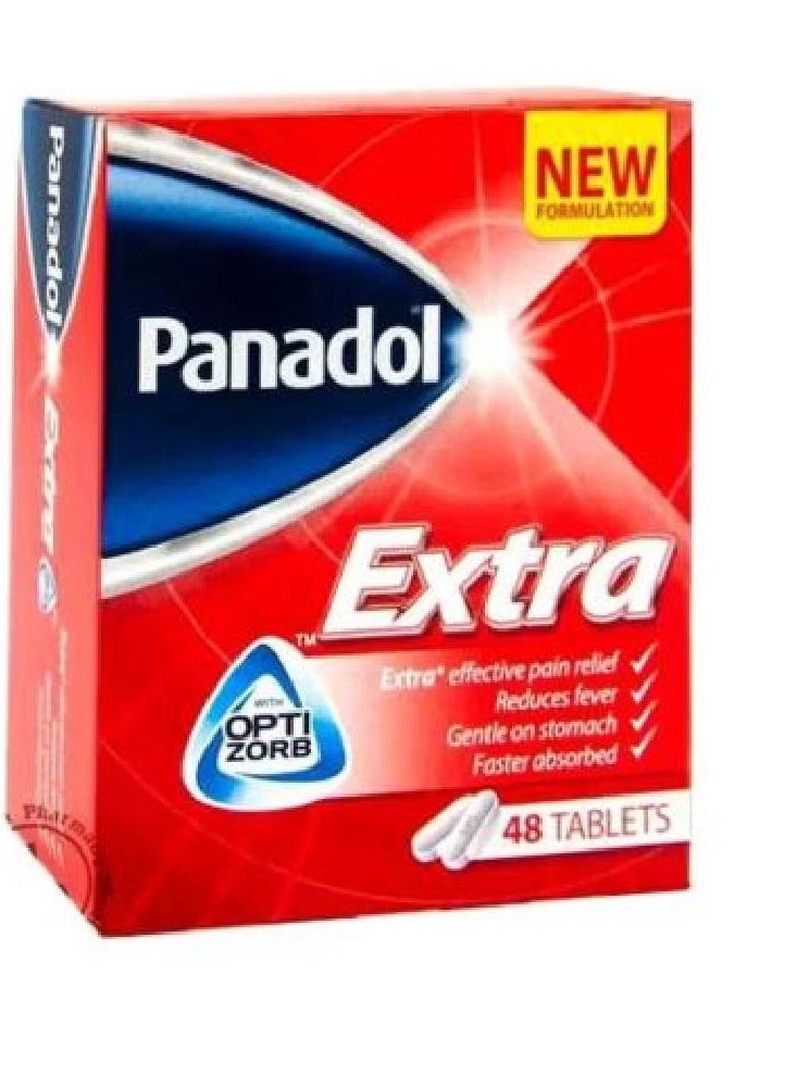 بانادول تسكين فعال للغاية للألم وخفض الحرارة مع أوبتيزورب - 48 قرصًا