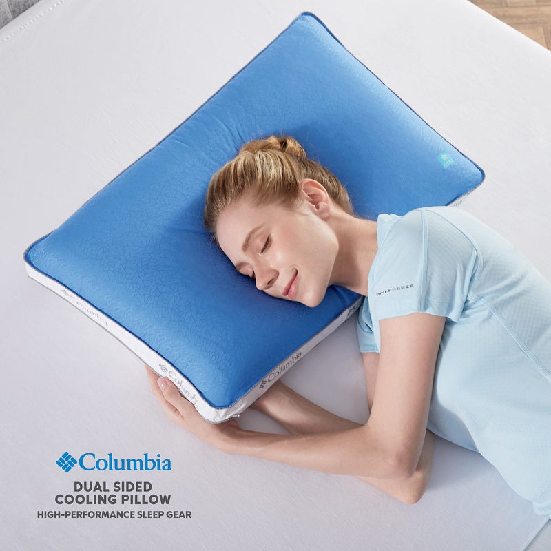 Columbia Cooling Gel Memory Foam Pillow - Comfortable and Supportive with Cooling & Breathable Features - Removable Washable Cover, Queen - Image 2