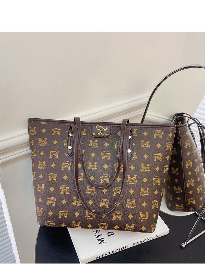 KANGAROO Tote Bag Large Capacity Bag Women's Casual Versatile Houlder Bag Personalized Printing Commuting Handbag Underarm Bag