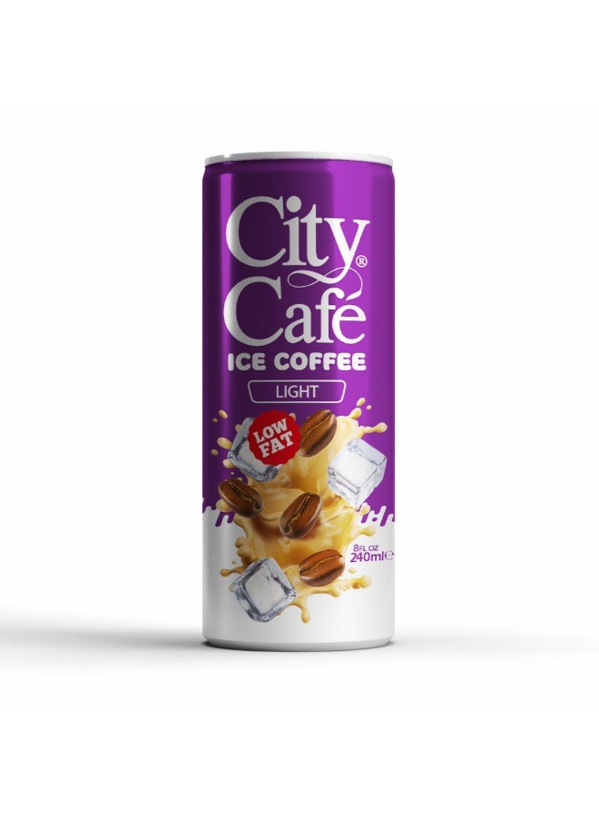 City Café قهوة مثلجة خفيفة 240 مل، مشروب قهوة جاهز للشرب - Image 1