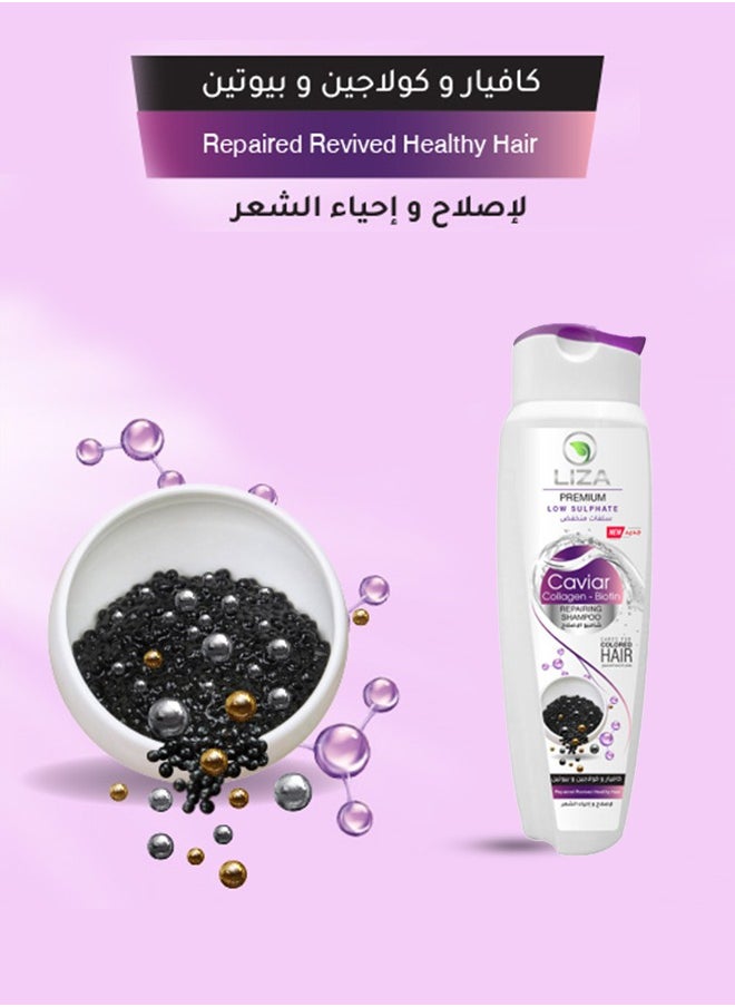 ليزا - شامبو ليزا بريميوم - الكافيار و الكولاجين و البيوتين للشعر لإصلاح و إحياء الشعر 600 مل - Image 1
