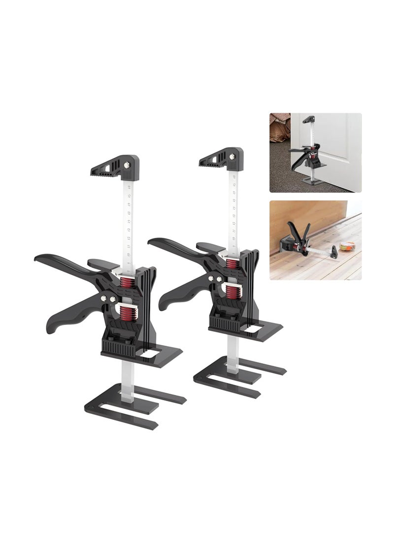 KASTWAVE Door Lifter Tool, 2PCS Multifunctional Hand Lifting Tool Jack, Metal Labor Saving Arm, 1234LBS Furniture Lifter Height Adjustment, Plasterboard Lifter, Drywall Lifter, Labor-Saving Tool for Men - Image 1