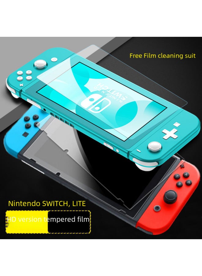 general Nintendo Switch OLED Screen HD Tempered Film Switch Lite Game Machine Blue Light Glass Film-Color:switch HD Tempered Film Bare + Alcohol Bag - Image 2