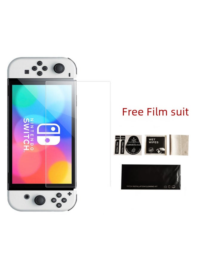 general Nintendo Switch OLED Screen HD Tempered Film Switch Lite Game Machine Blue Light Glass Film-Color:switch HD Tempered Film Bare + Alcohol Bag - Image 3