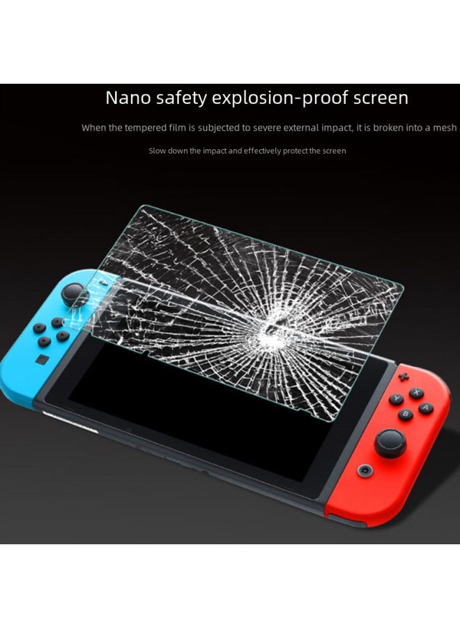 general Nintendo Switch OLED Screen HD Tempered Film Switch Lite Game Machine Blue Light Glass Film-Color:switch HD Tempered Film Bare + Alcohol Bag - Image 4