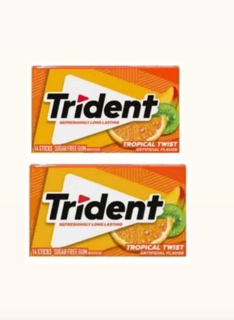 ترايدنت 2 ترايدنت بنكهة الفواكه الاستوائية الخالية من السكر - Image 1