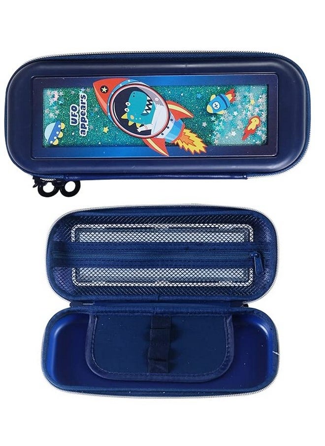 TEMSON - TEMSON Pencil Box, Pencil Pouches for Boys, Cartoon Pencil Case, Pencil Case for Girls, Pencil Pouches for Kids, Stationary Organizer Pencil Box (3864-3B) (Assorted Space - Black) - Image 1