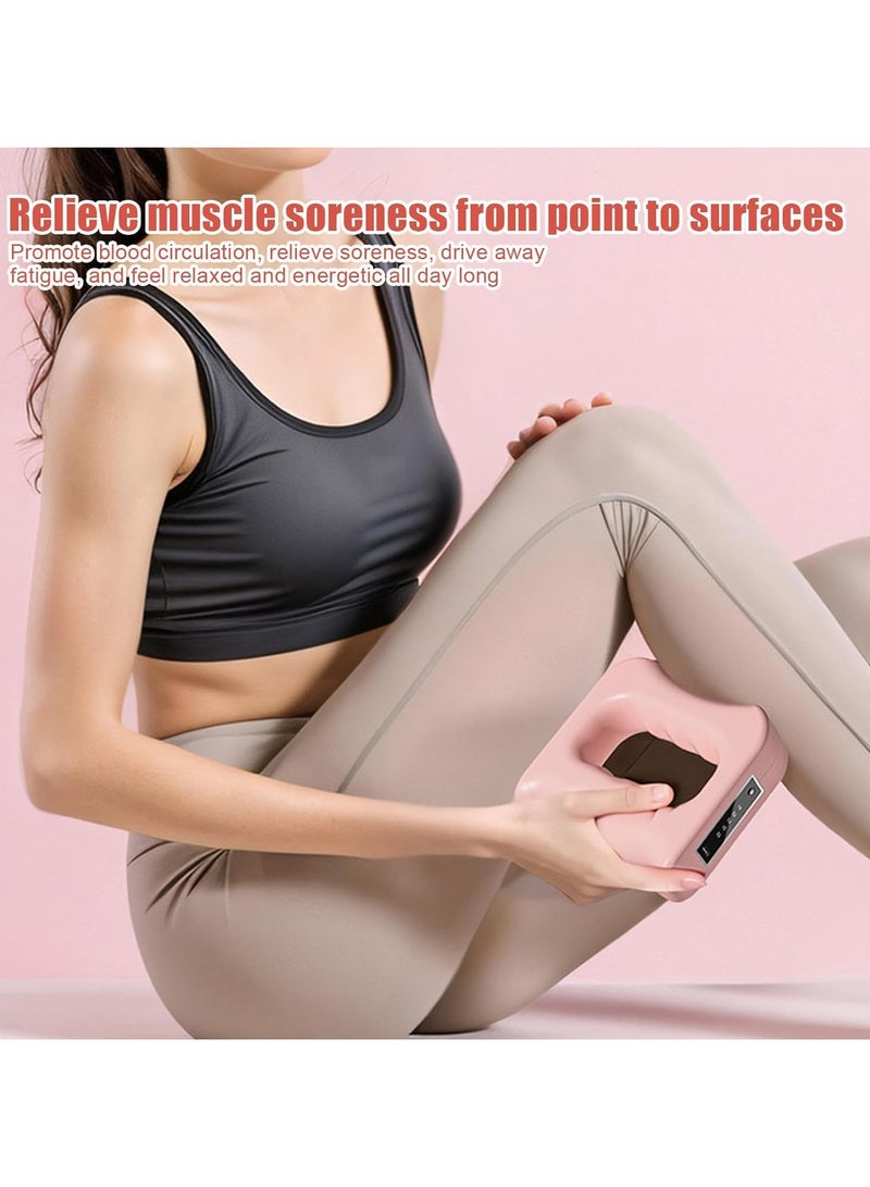 CMGTYYD Pink Portable Neck Massager, Lymphatic Fascia Release Tool, Scar Tissue Massage, Handheld Scar Tissue Massage Instrument, Fascia Release Tools, Abdominal Massage Ring, Fat Burner Machine for Travel, Office, Home  - Image 2