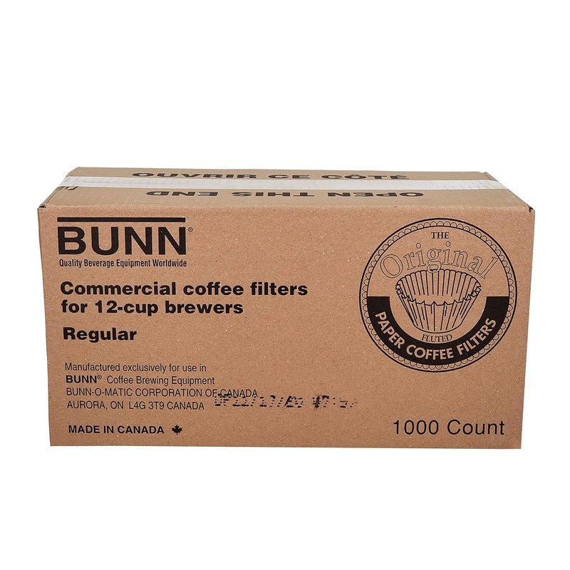 Bunn 12-Cup Commercial Coffee Filters, 1000 Count (Pack of 1), 20115.0000 - Image 1