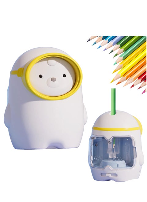 Electric Pencil Sharpener, Auto-Stop Feature and Heavy Duty Helical Blade Pencil Sharpener, USB & Battery Operated 3 Adjustable Sharpening Modes for 6-8mm Diameter Pencils for Student School Office