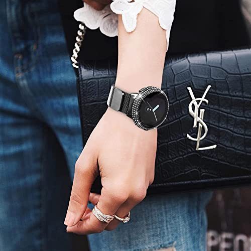 KONAFEI Compatible for Google Pixel Watch 3 41 mm/Pixel Watch 2/1 Case with Screen Protector, Bling Protective Face Cover Tempered Glass Bumper Diamond Rhinestone Thin Hard PC Plated Frame - Image 4