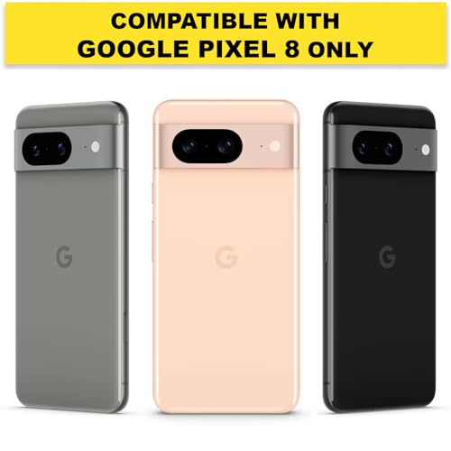 RIGGEAR Shockproof Clear Hybrid Armor Back Cover Case for Google Pixel 8 (Clear TPU + PC) - Image 2