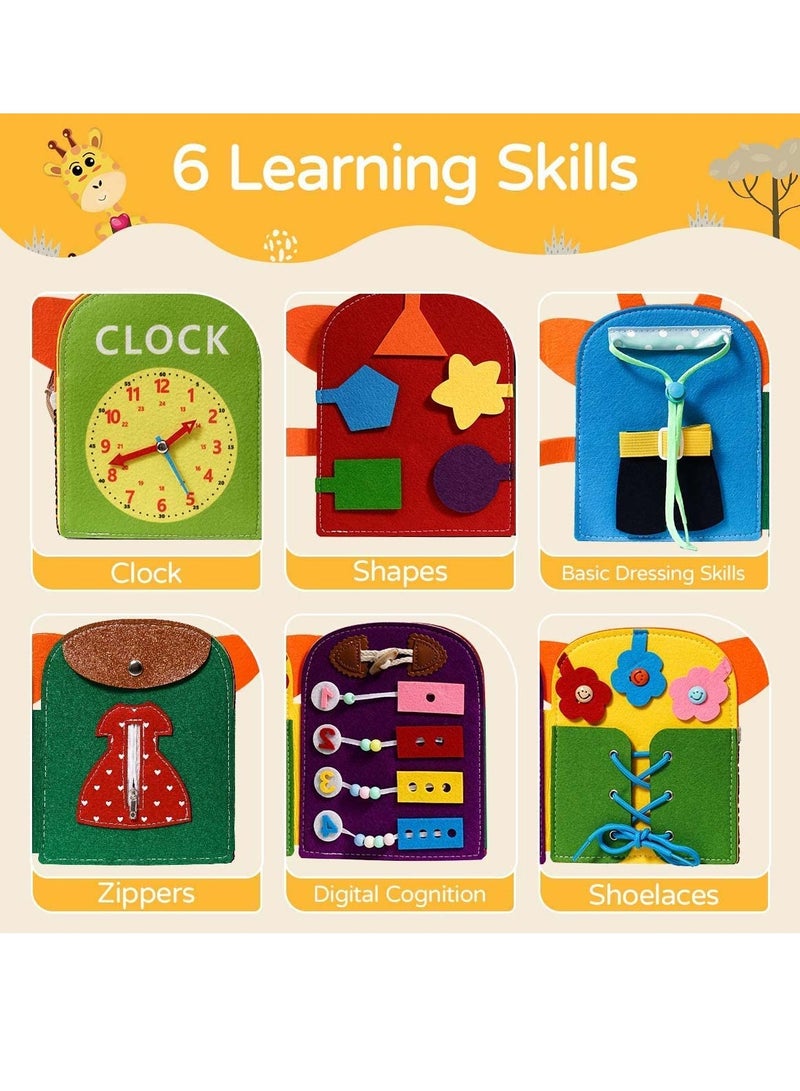 كيلا لوحة مشغولة للأطفال الصغار من عمر 1 إلى 3 سنوات، ألعاب حسية على شكل زرافة من مونتيسوري، ألعاب تعليمية لأنشطة السفر بالطائرة، لوحة مشغولة للأطفال بعمر سنة فما فوق، ألعاب مهارات ارتداء الملابس الأساسية للأولاد والبنات، هدايا - Image 2