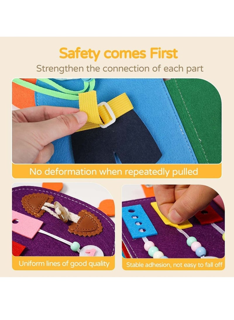 كيلا لوحة مشغولة للأطفال الصغار من عمر 1 إلى 3 سنوات، ألعاب حسية على شكل زرافة من مونتيسوري، ألعاب تعليمية لأنشطة السفر بالطائرة، لوحة مشغولة للأطفال بعمر سنة فما فوق، ألعاب مهارات ارتداء الملابس الأساسية للأولاد والبنات، هدايا - Image 3