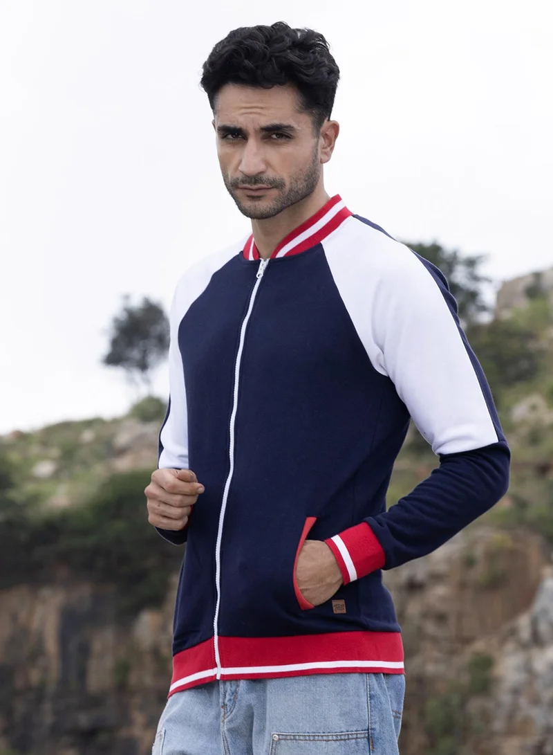 CAHOOT  Men's Multicolour Zip-Front Jacket With Raglan Sleeve for Men | Best Price UAE