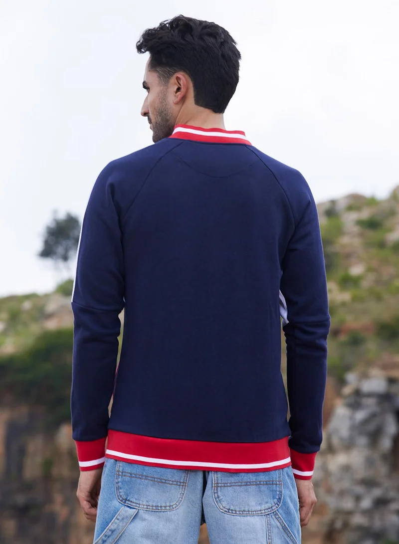 CAHOOT  Men's Multicolour Zip-Front Jacket With Raglan Sleeve for Men | Best Price UAE