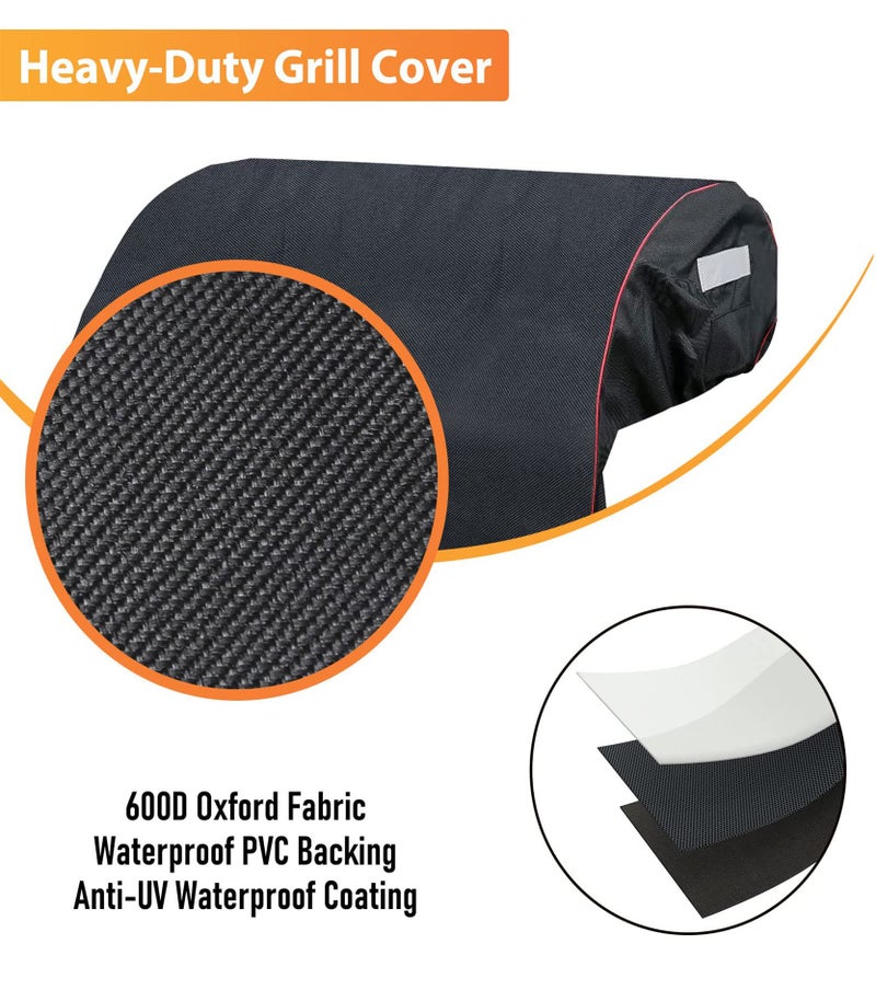 Grisun 32 Inch Built-in Grill Cover for Bull 45005 Built in Gas Grill, Grill Cover for Outdoor Grill, Bull Outdoor Kitchen & Grill Head Cover, Heavy Duty Waterproof BBQ Grill Cover with Handle - Image 3
